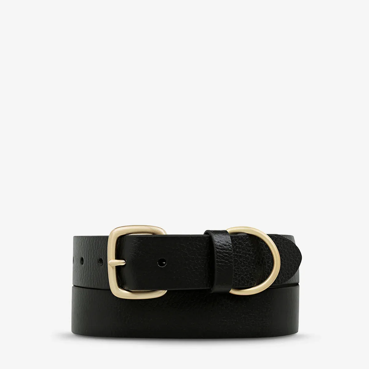 Status Anxiety Entwaffnungs-Schuhe Schwarz/Gold Gürtel_Status-Anxiety