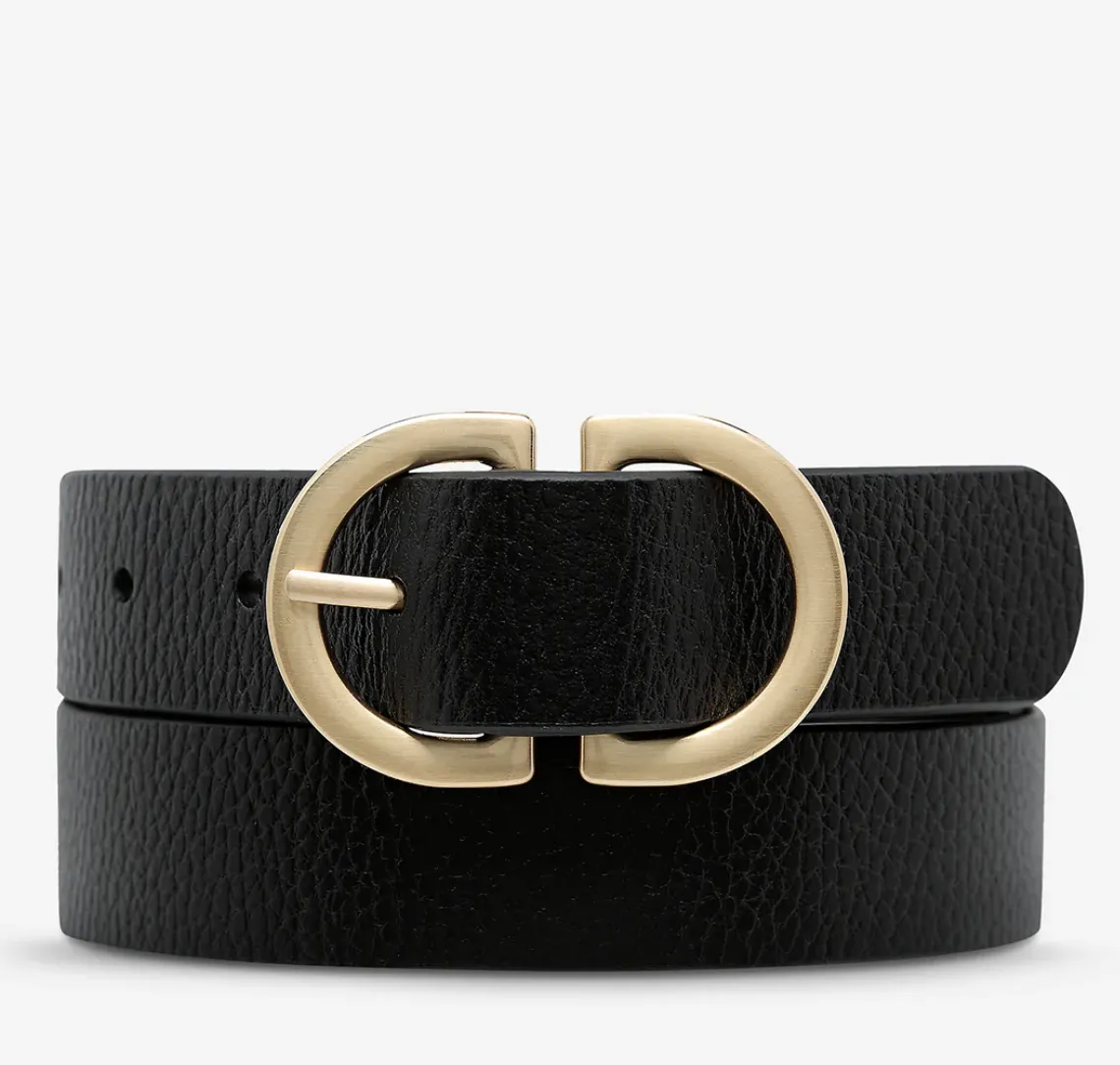 Status-Angst Umgekehrter Gürtel BLK/GOLD Schuhe_Status-Angst