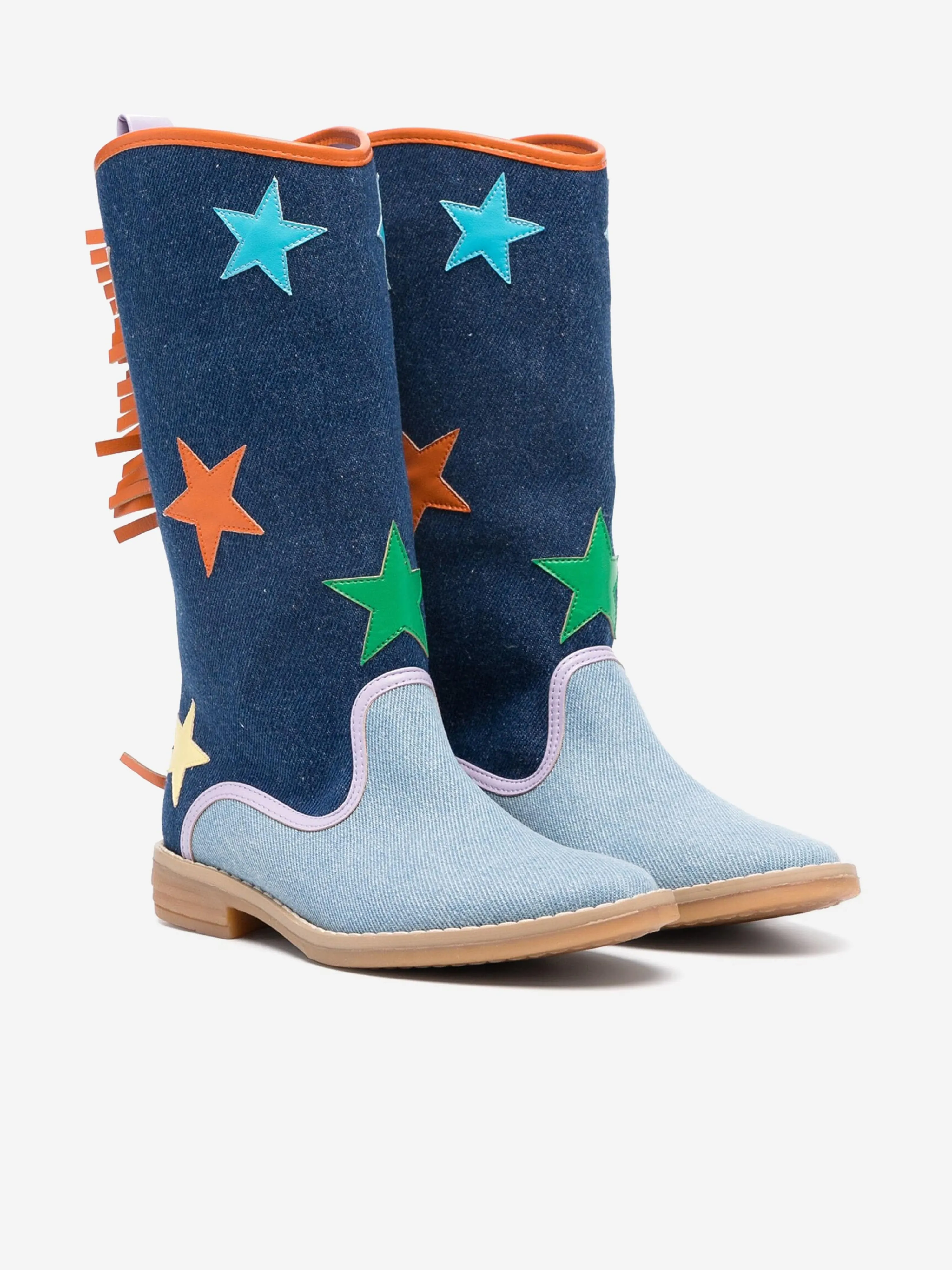 Stella McCartney Mädchen Denim Star Cowboy Stiefel in Blau