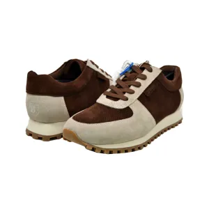Surrey Brown & Bone Wildleder Sneakers - Stilvolles und bequemes Schuhwerk