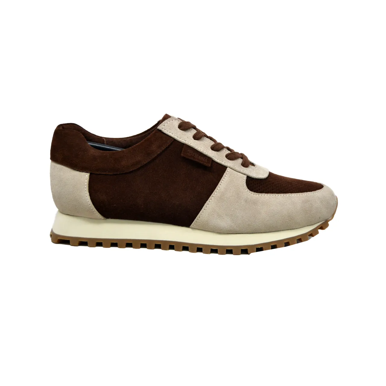 Surrey Brown & Bone Wildleder Sneakers - Stilvolles und bequemes Schuhwerk