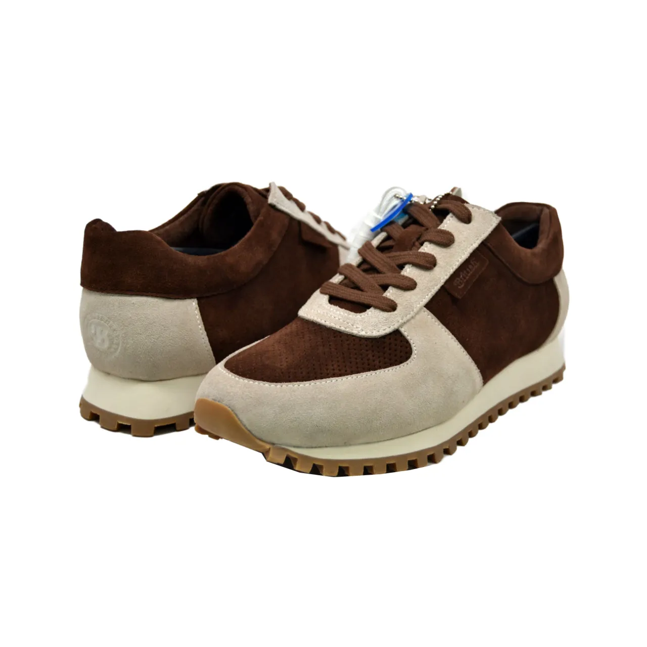 Surrey Brown & Bone Wildleder Sneakers - Stilvolles und bequemes Schuhwerk