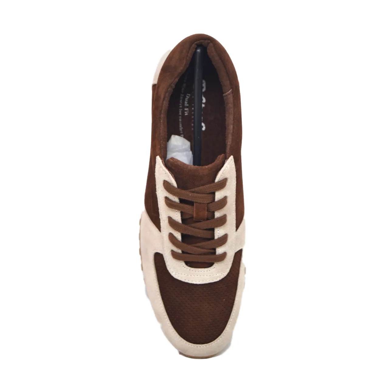 Surrey Brown & Bone Wildleder Sneakers - Stilvolles und bequemes Schuhwerk