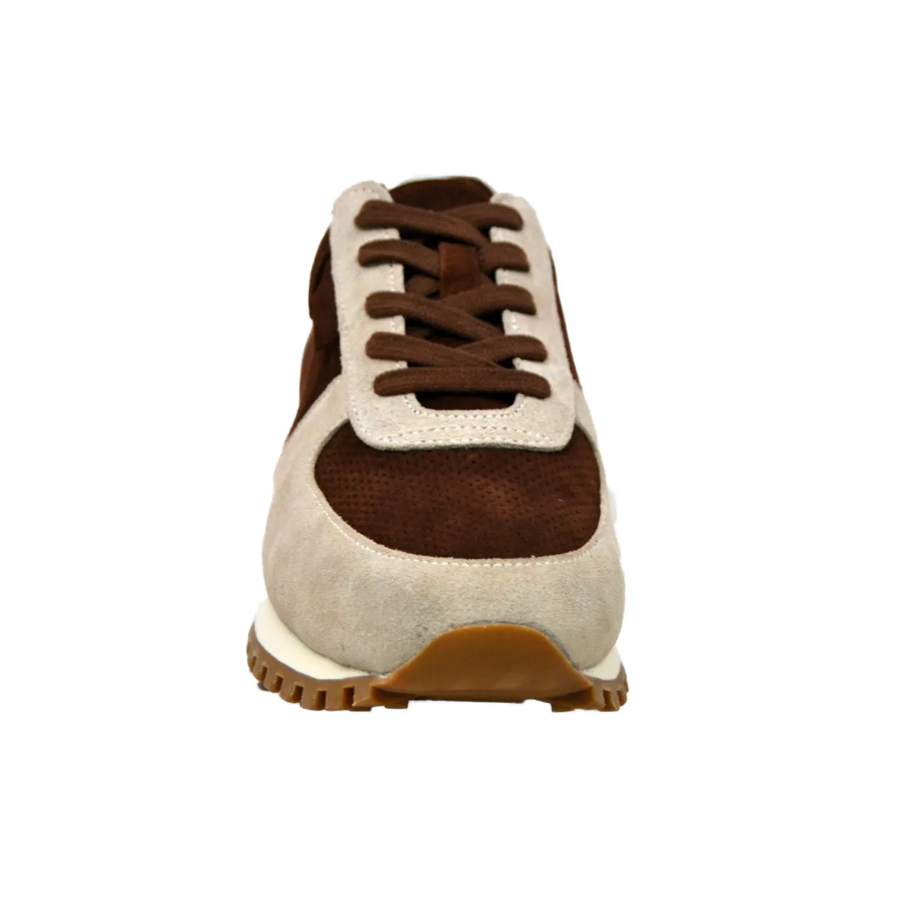 Surrey Brown & Bone Wildleder Sneakers - Stilvolles und bequemes Schuhwerk