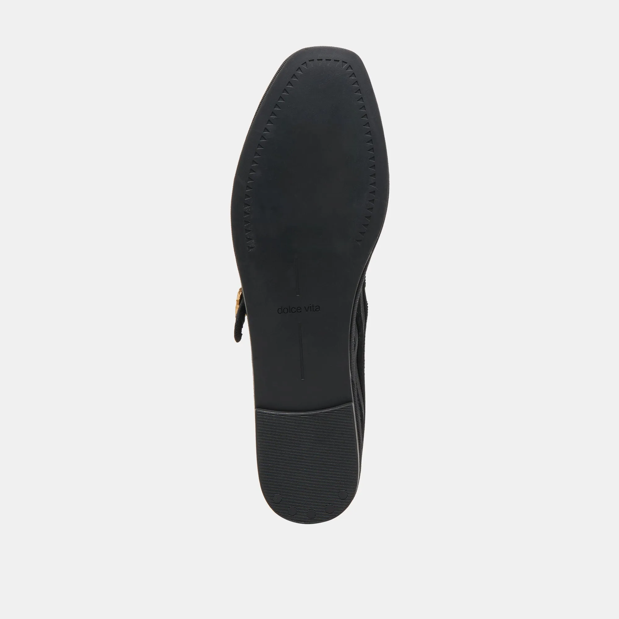 TAMEKA BALLETTFLACHER SCHWARZ GESTREIFTES MESH