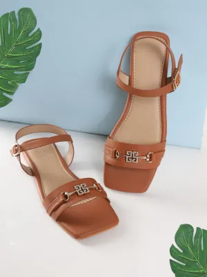 Tan PU Flats Sandalen (TC-ST-005-TAN)