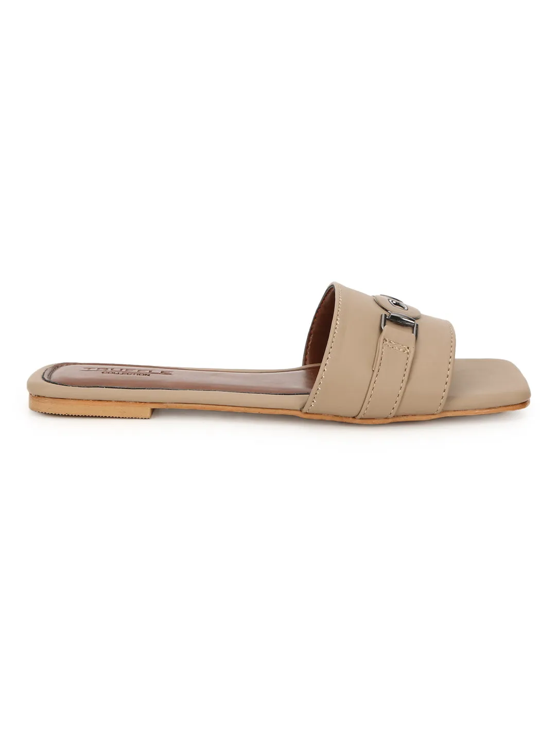 Tan PU Schlupf-Slipper (TC-ST-006-TAN)