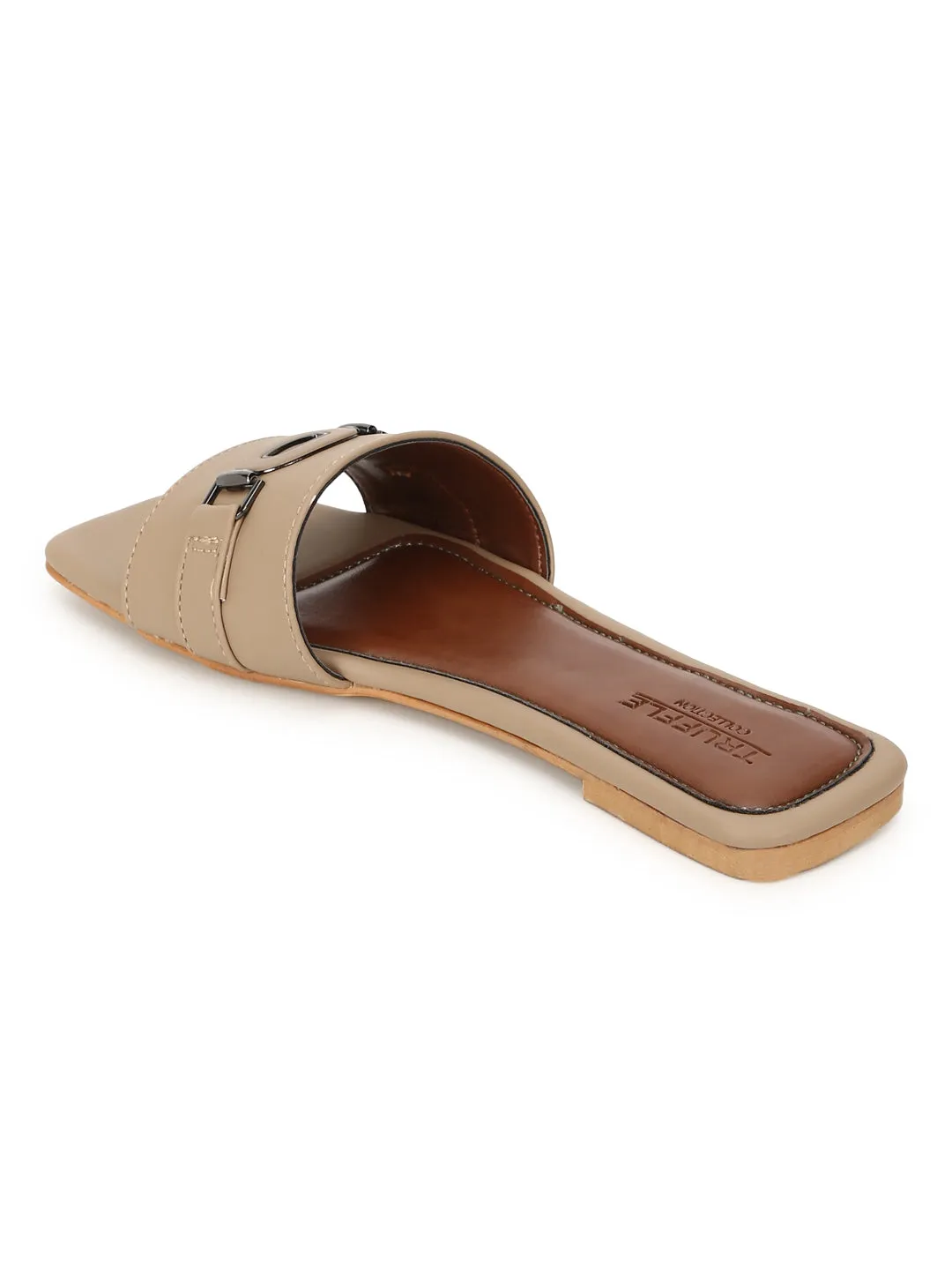 Tan PU Schlupf-Slipper (TC-ST-006-TAN)
