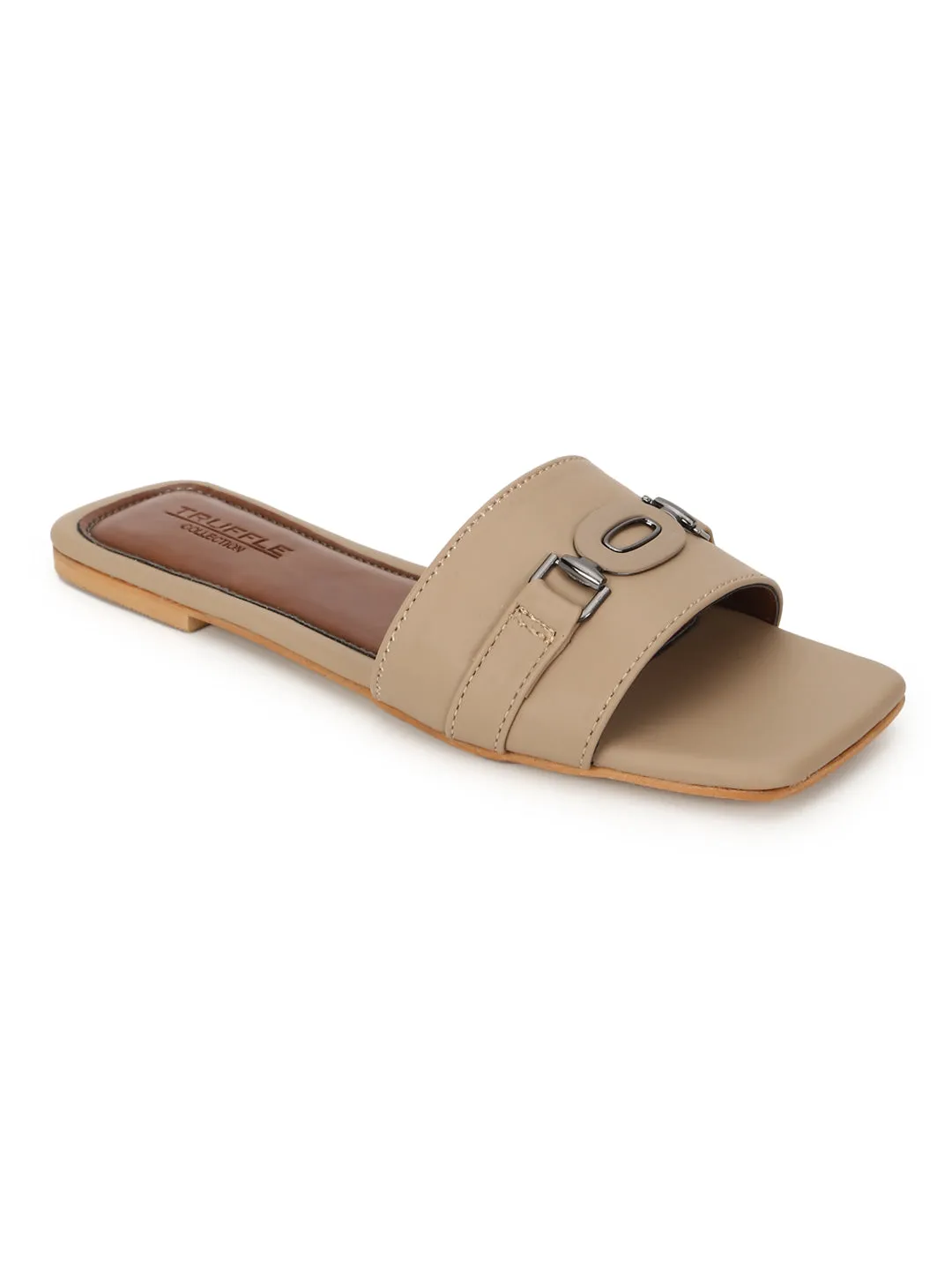 Tan PU Schlupf-Slipper (TC-ST-006-TAN)
