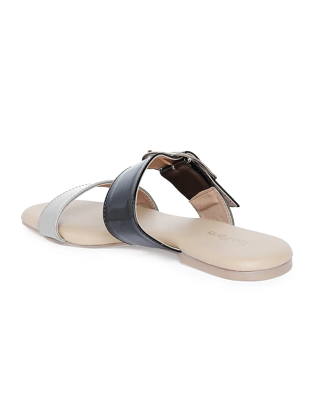 Tao Paris Ivy 10015-02 Graue Einfarbige Flats