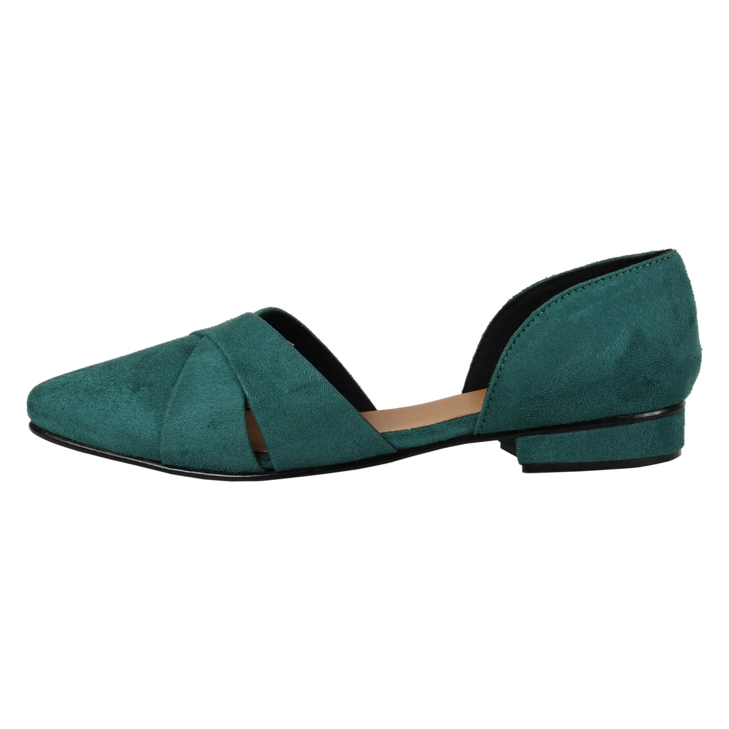 Tao Paris Lia 10023-01 Grüne Einfarbige Ballettschuhe