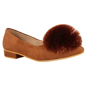 Tao Paris Liv 10024-01 Braune Einfarbige Ballettschuhe