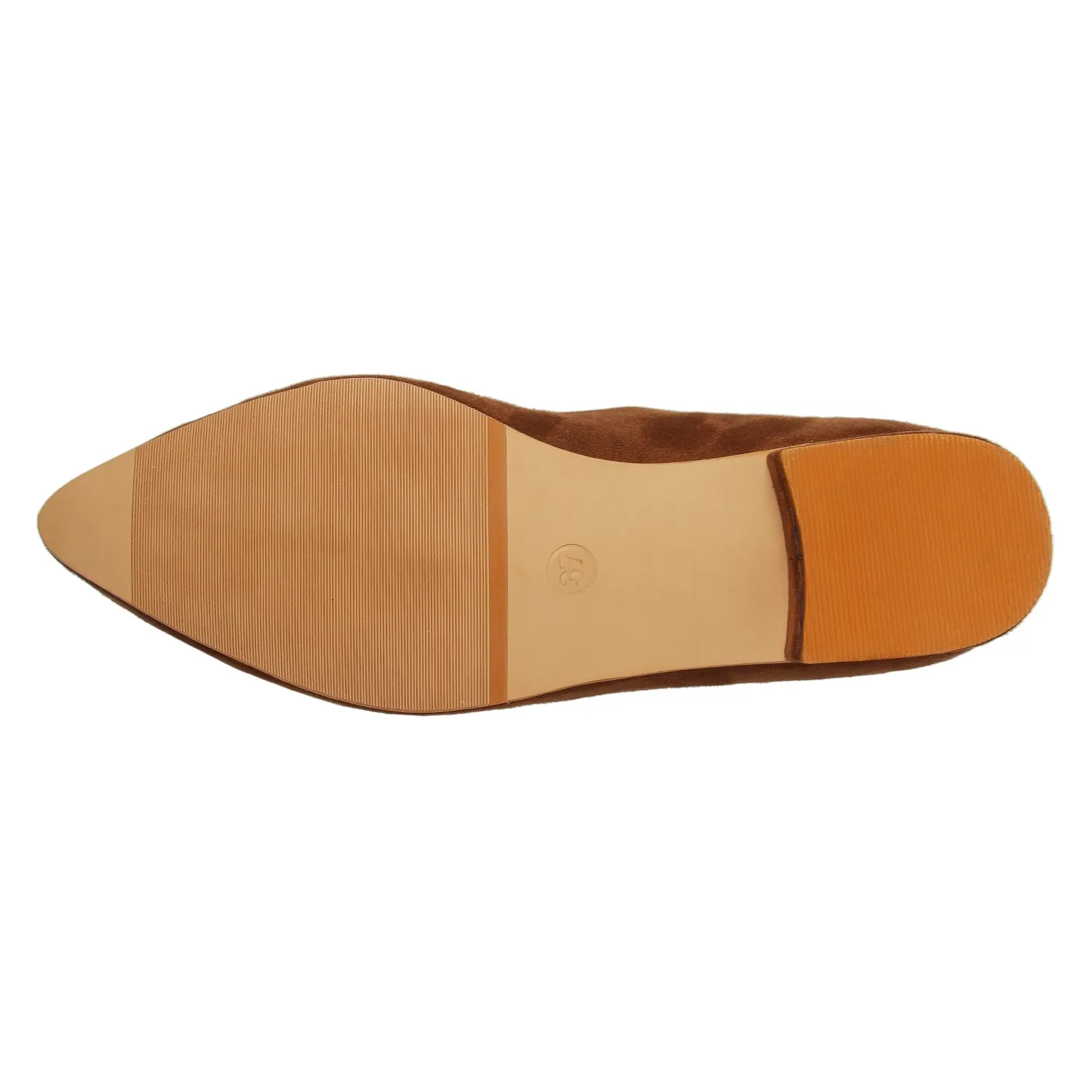 Tao Paris Liv 10024-01 Braune Einfarbige Ballettschuhe
