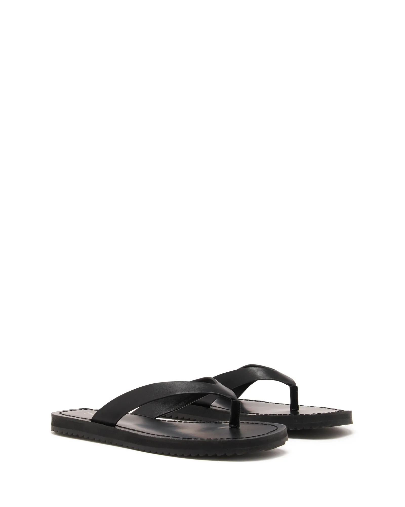 Unvollendeter String-Sandalette Schwarz