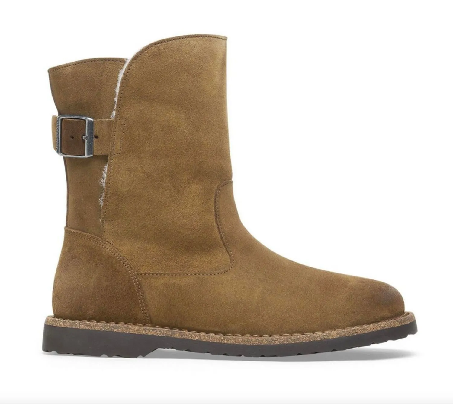 Uppsala Shearling Stiefel in Dunklem Tee Wildleder