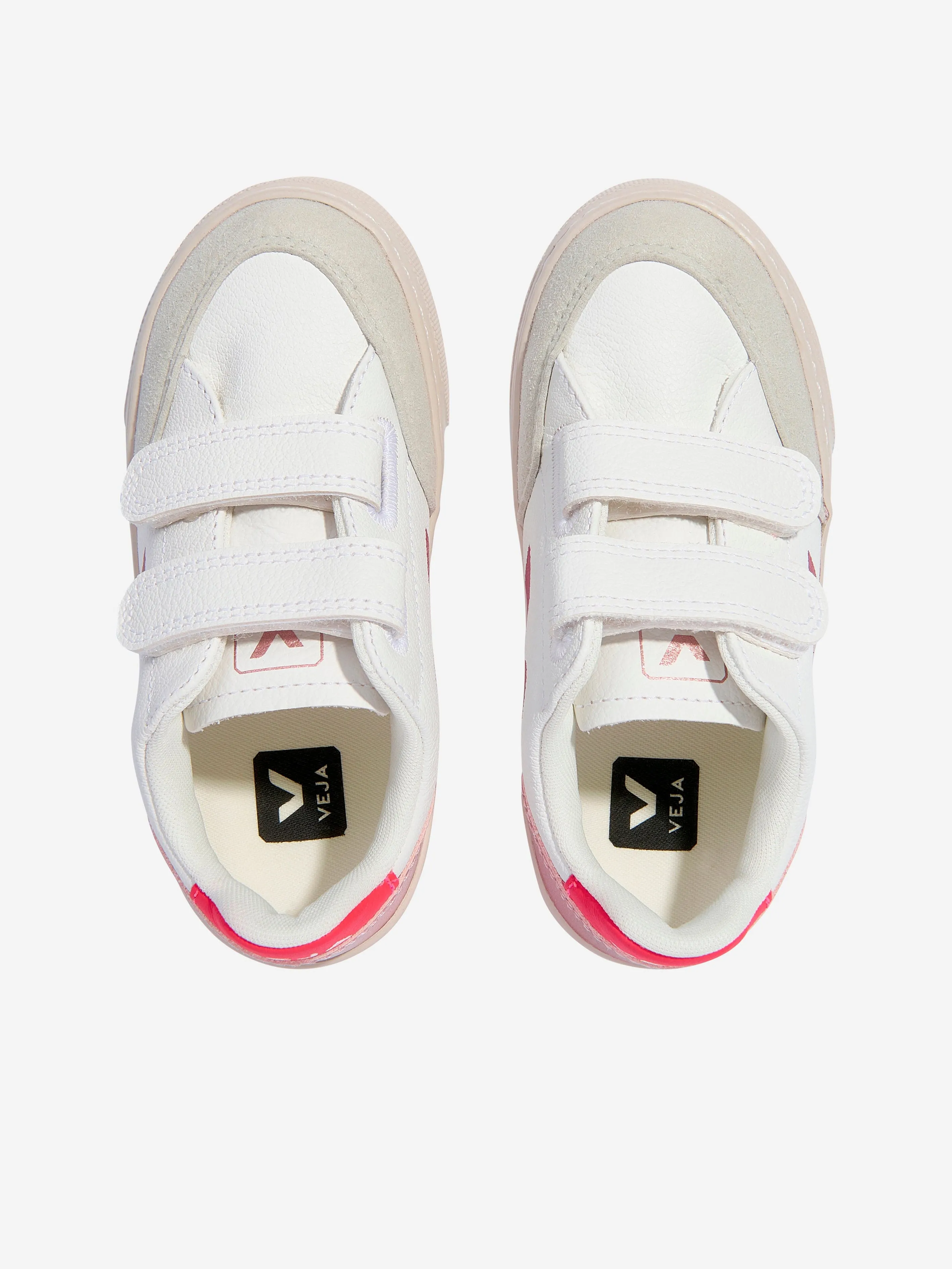 Veja Girls ChromeFree Leder V-12 Turnschuhe in Weiß