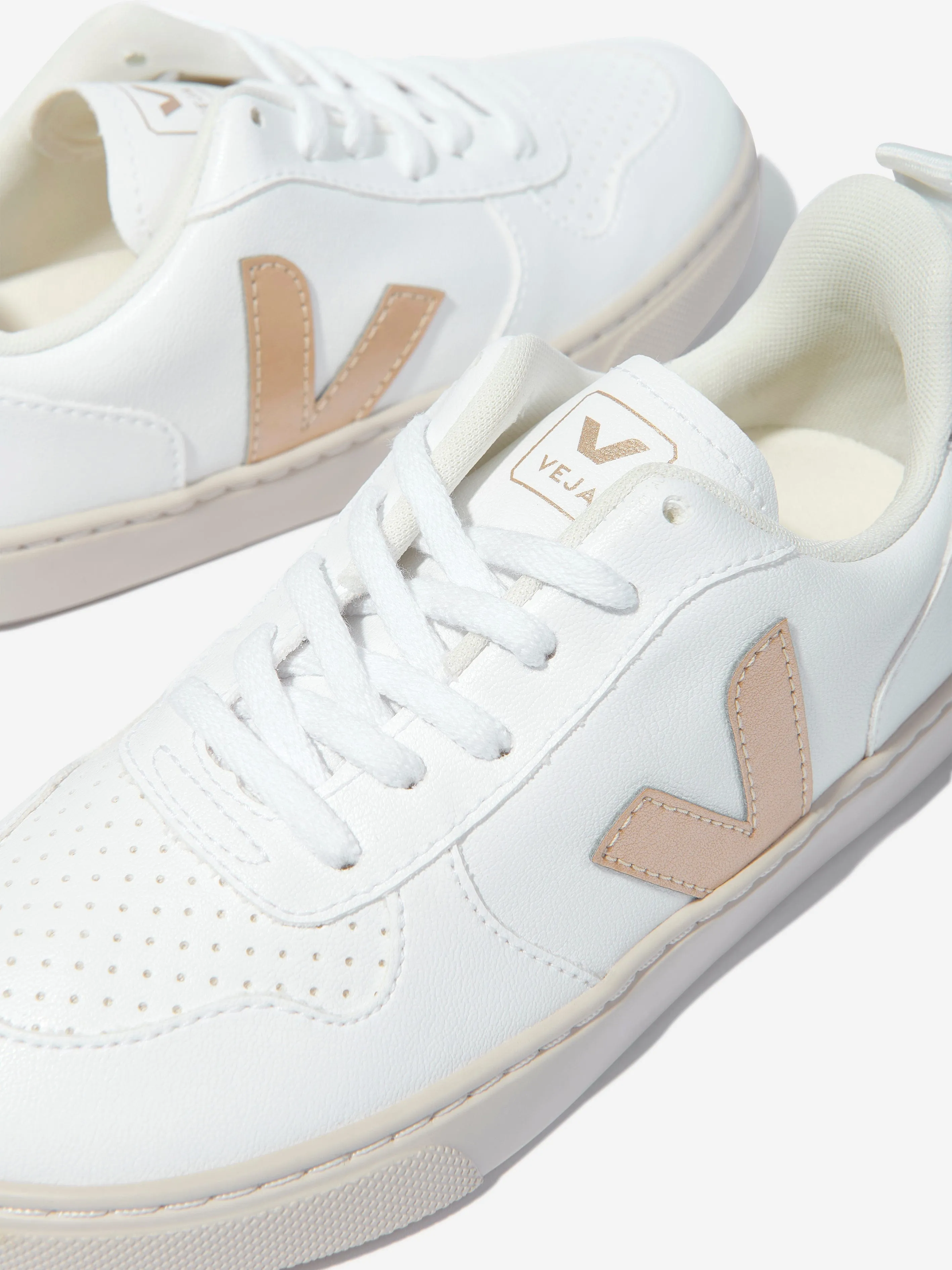 Veja Kids V-10 Schnürschuhe in Weiß