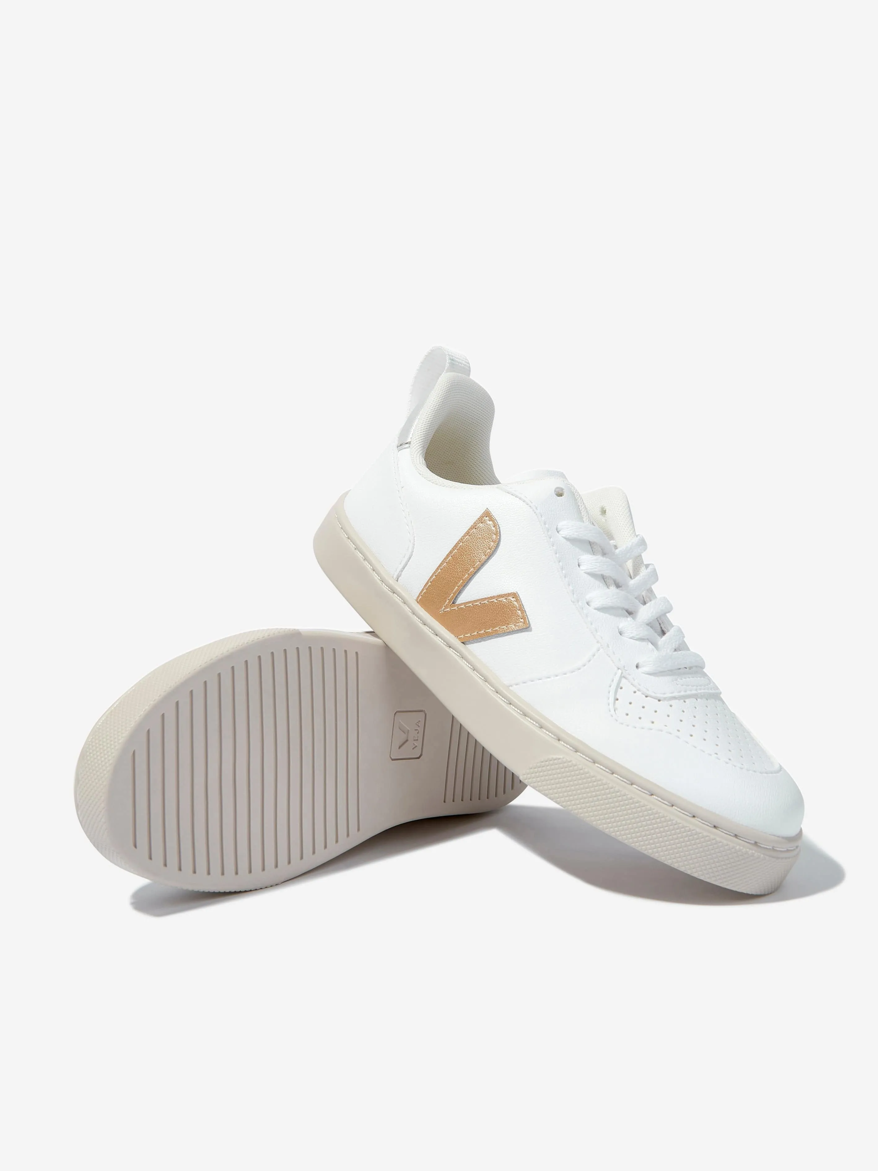 Veja Kids V-10 Schnürschuhe in Weiß