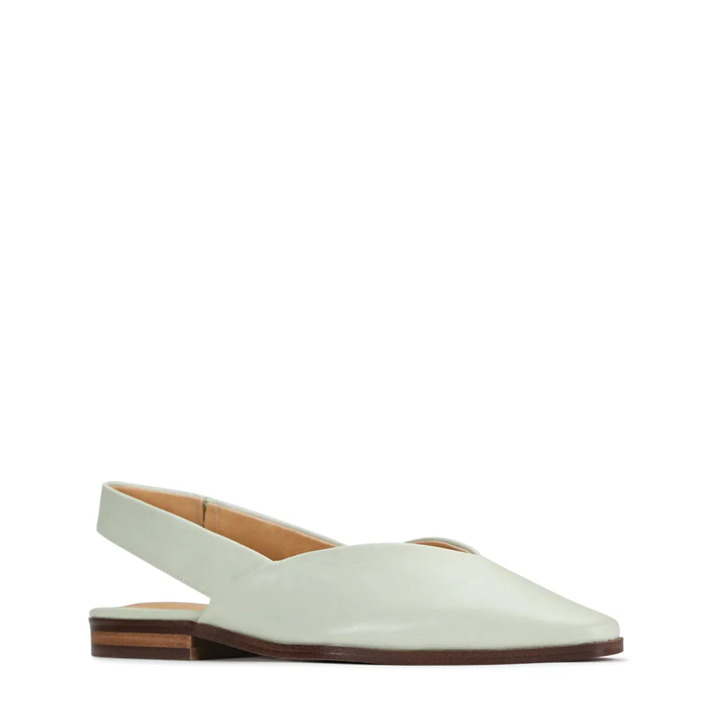 Vine Flaches Leder Slingback