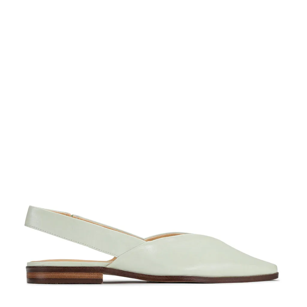 Vine Flaches Leder Slingback