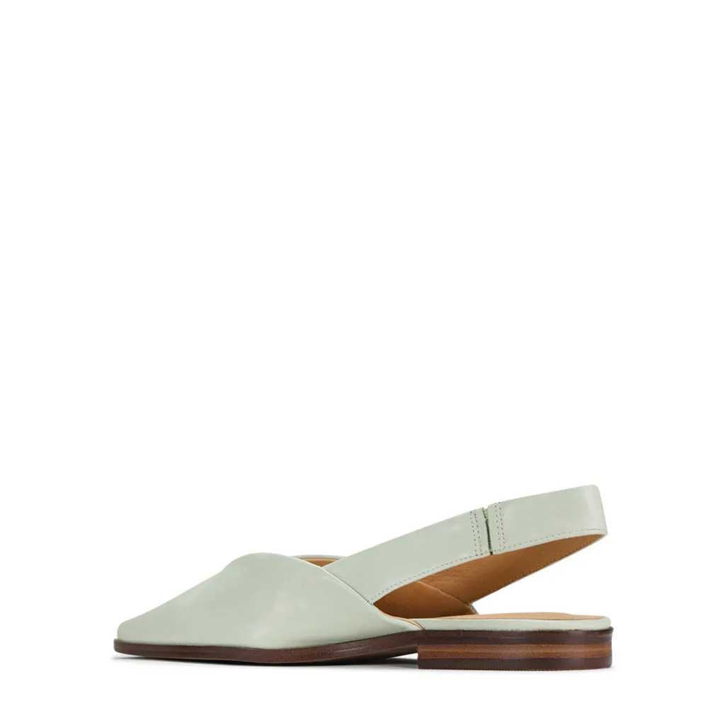 Vine Flaches Leder Slingback