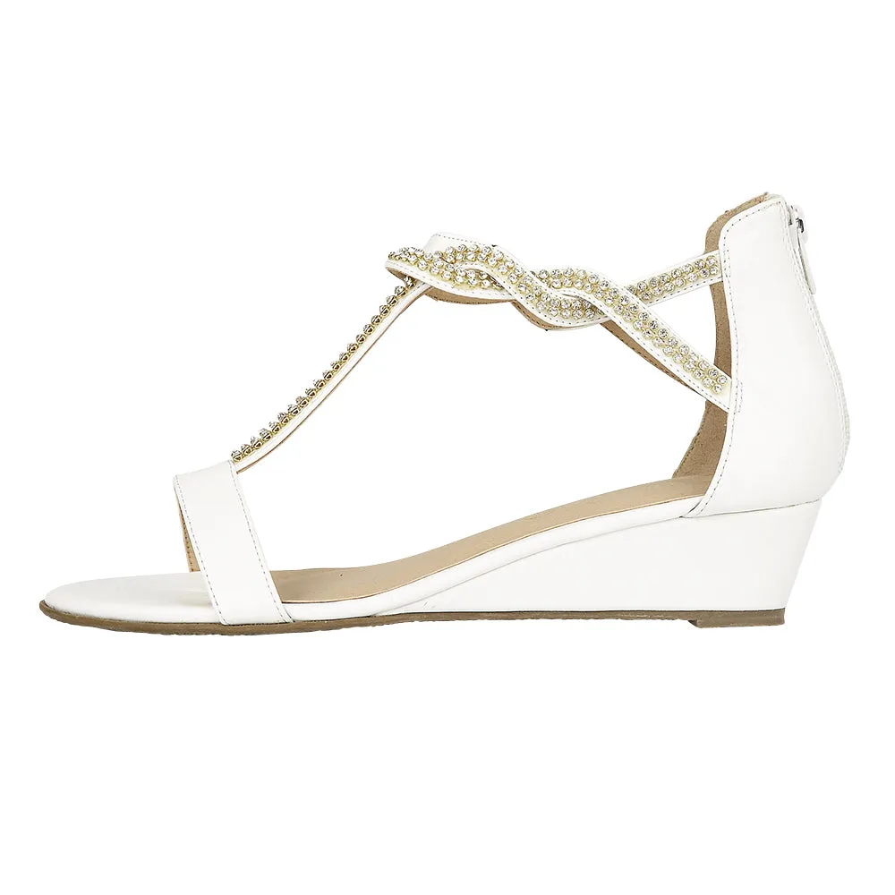 Weiße Flache Schuhe