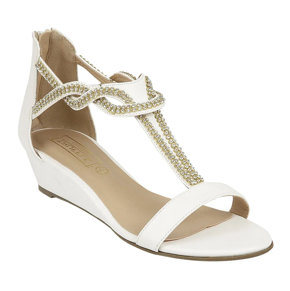 Weiße Flache Schuhe