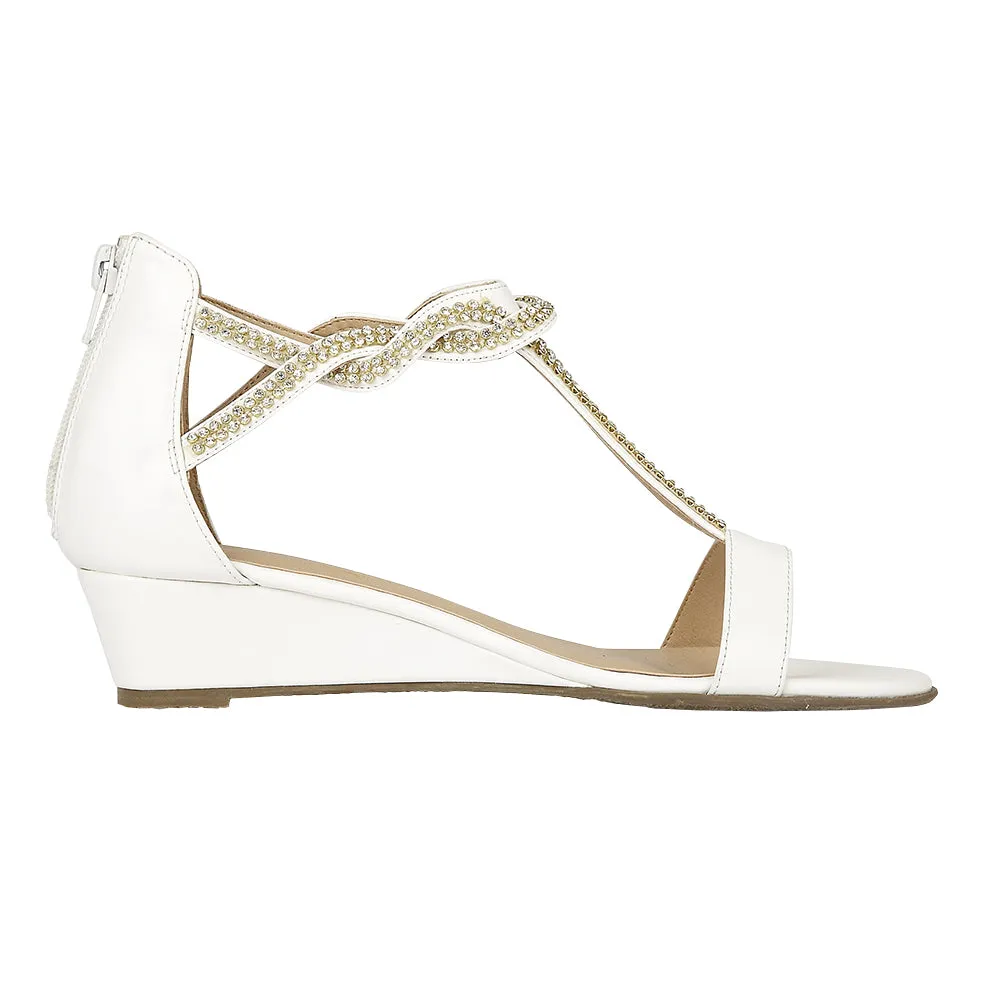 Weiße Flache Schuhe