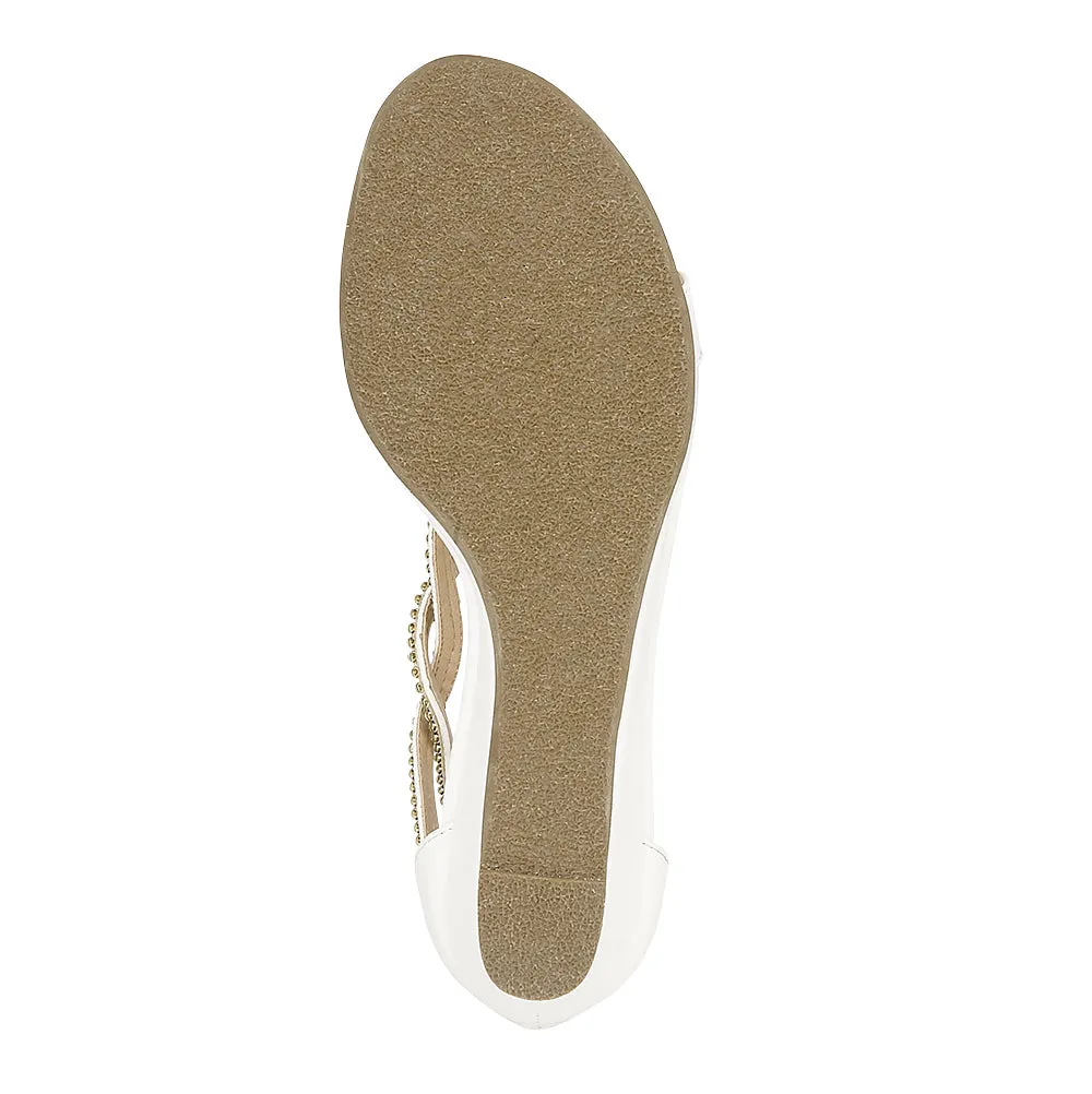 Weiße Flache Schuhe
