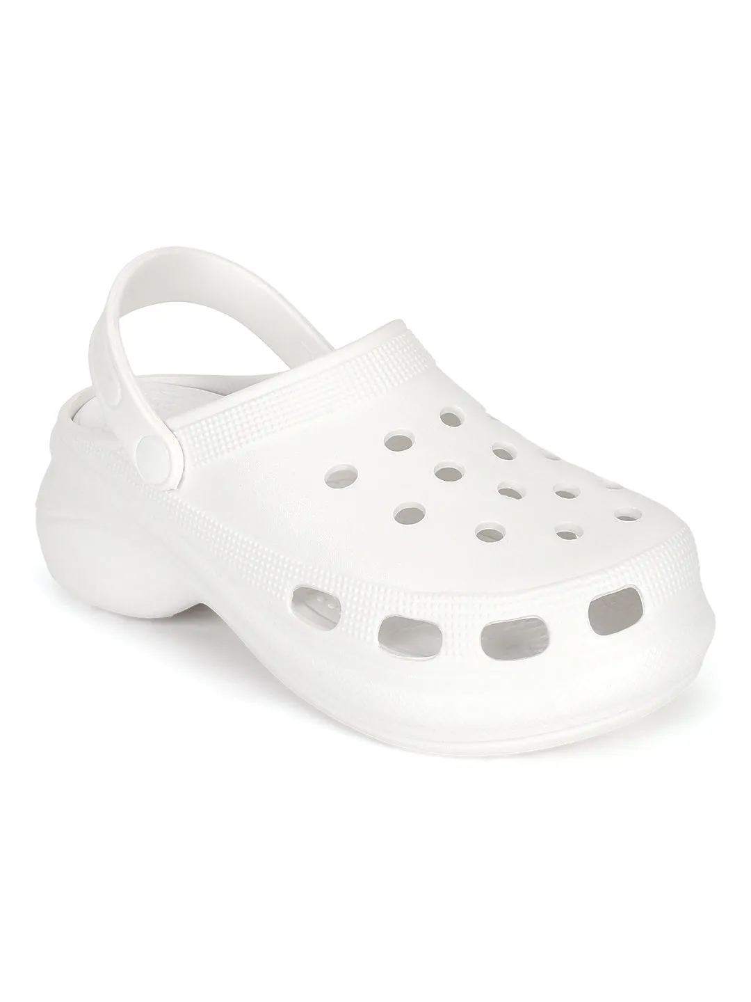 Weiße PU Slip-On Croc Flats (TC-RS3479-WHT)
