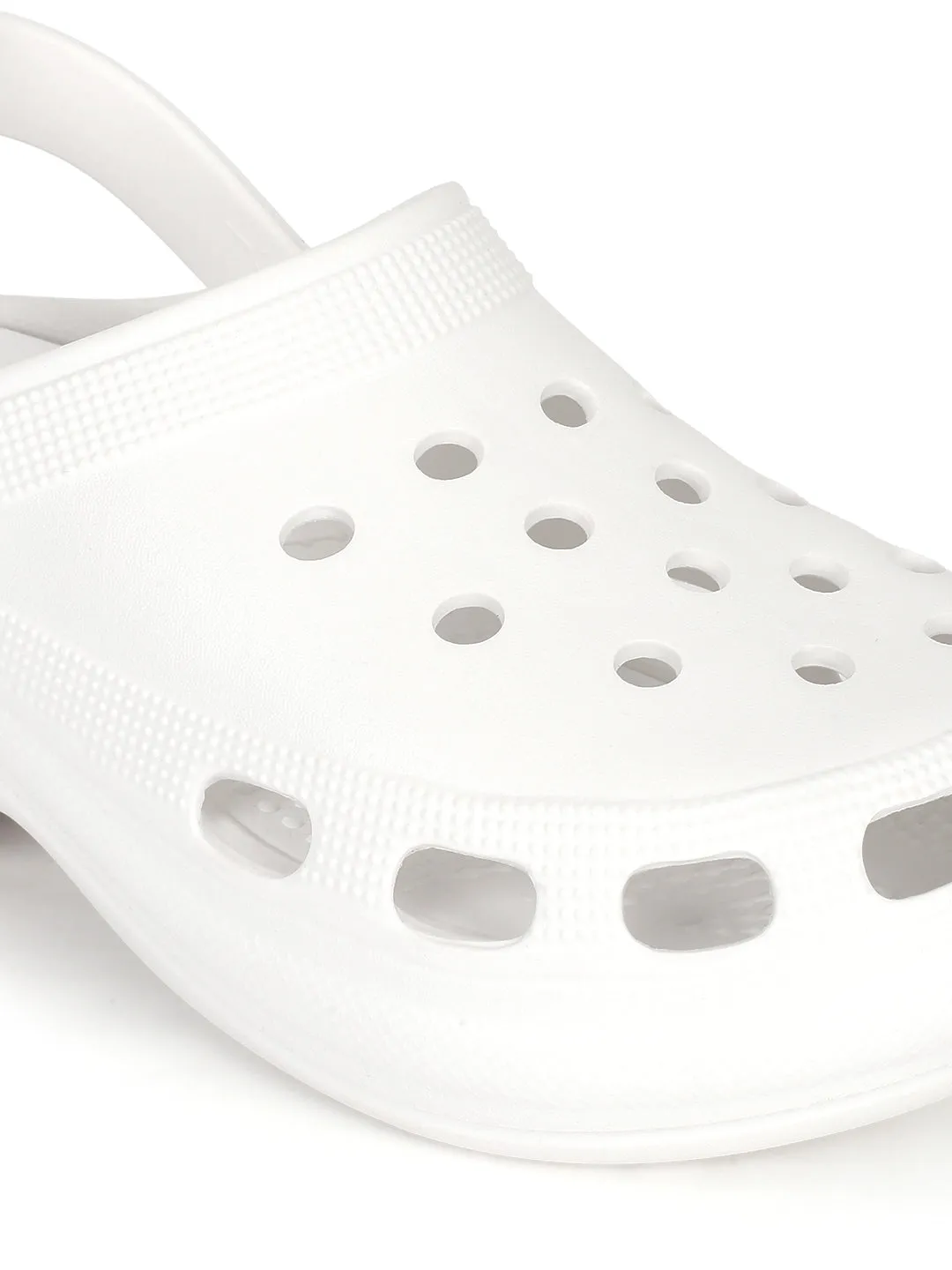 Weiße PU Slip-On Croc Flats (TC-RS3479-WHT)