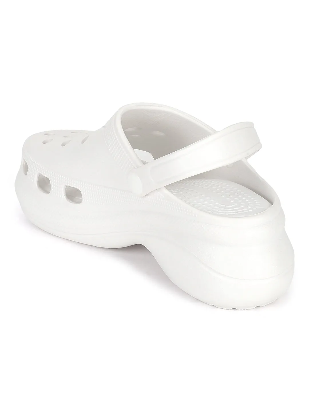 Weiße PU Slip-On Croc Flats (TC-RS3479-WHT)