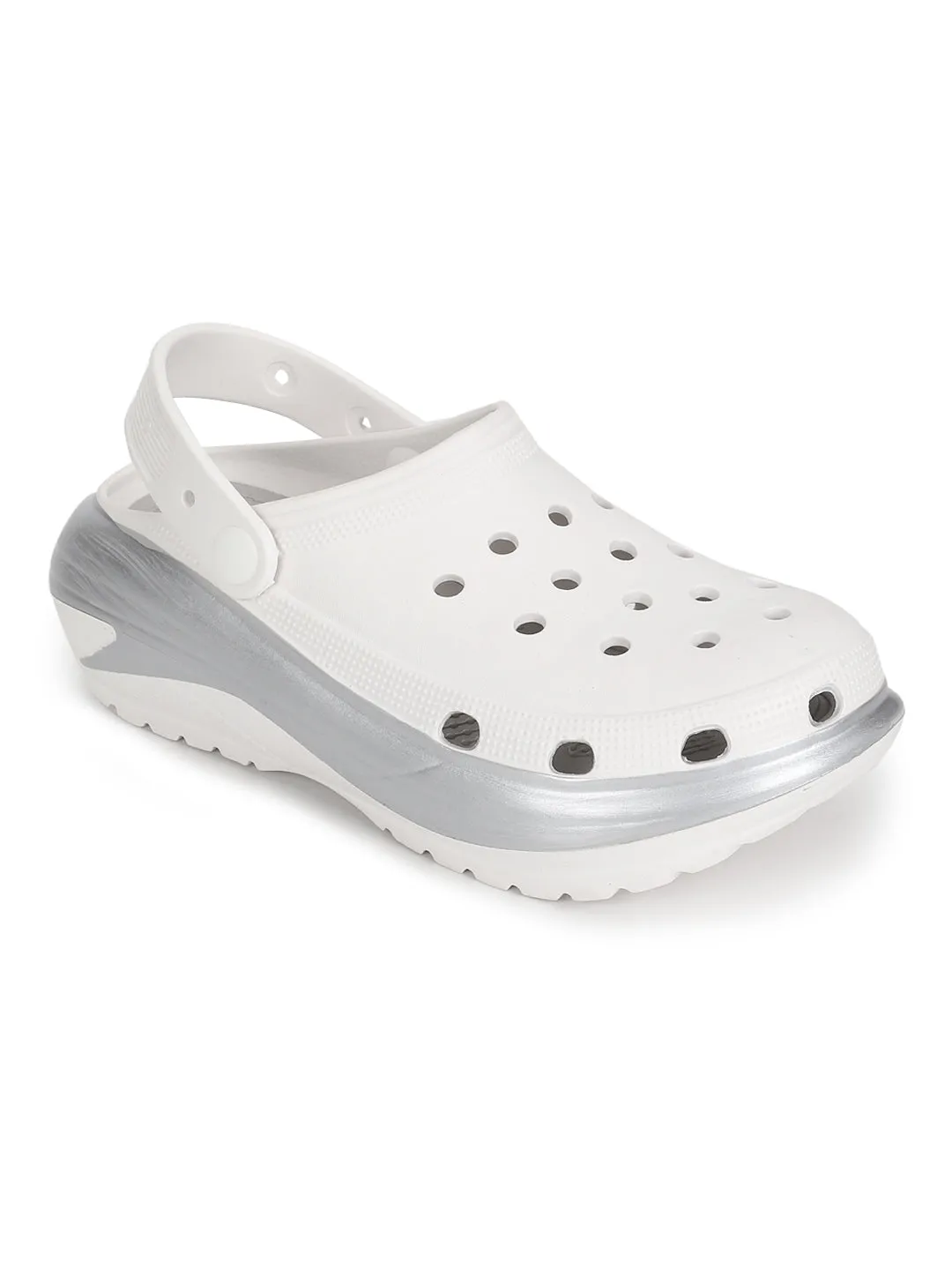 Weiße PU Slip-On Croc Flats (TC-RS3496-WHT)