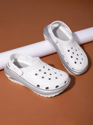 Weiße PU Slip-On Croc Flats (TC-RS3496-WHT)