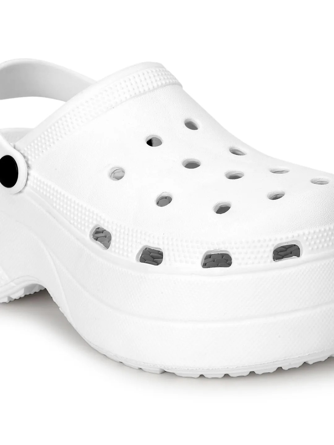 Weiße PU Slip-On Croc Flats (TC-RS3581-WHT)