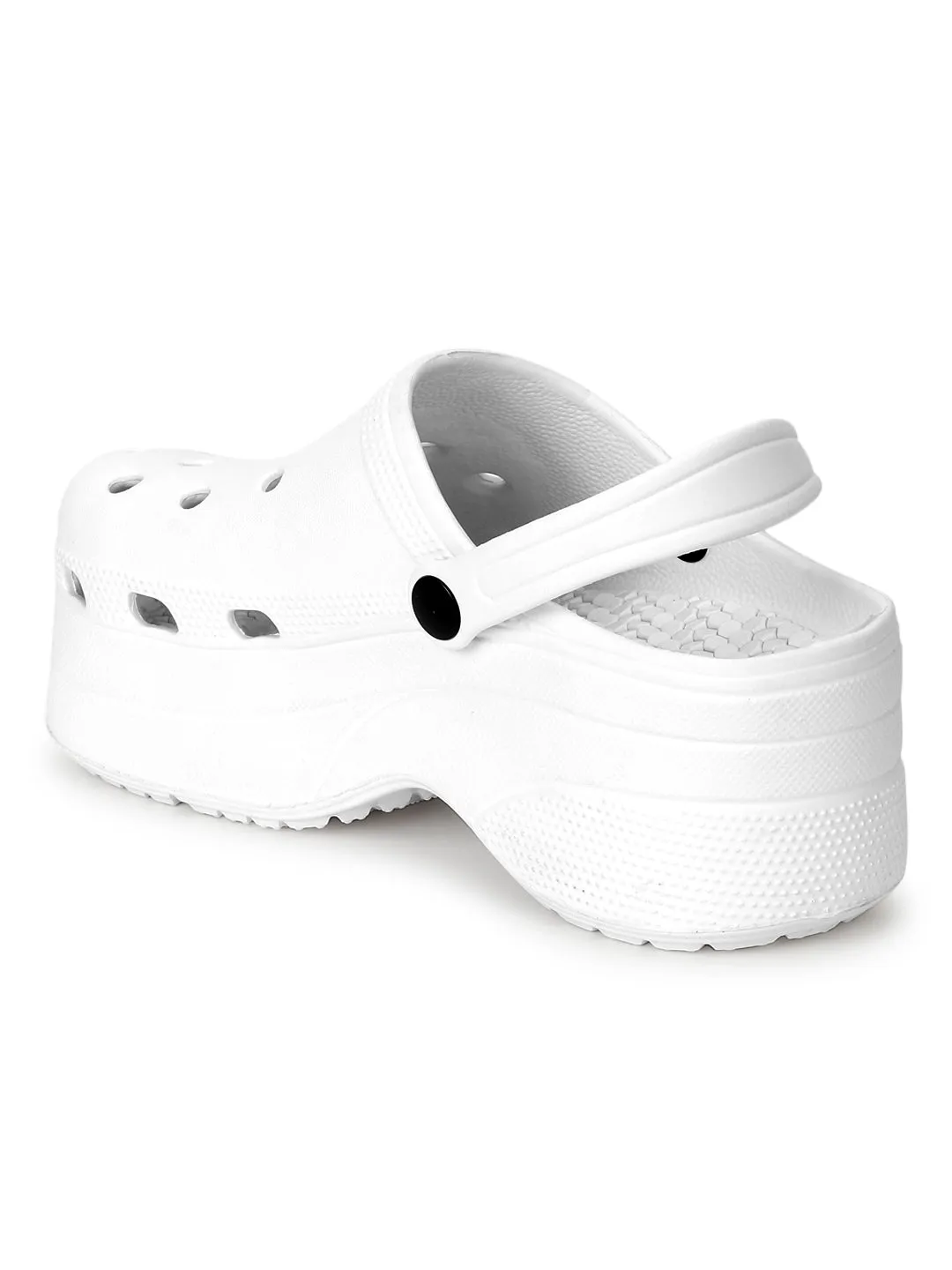 Weiße PU Slip-On Croc Flats (TC-RS3581-WHT)