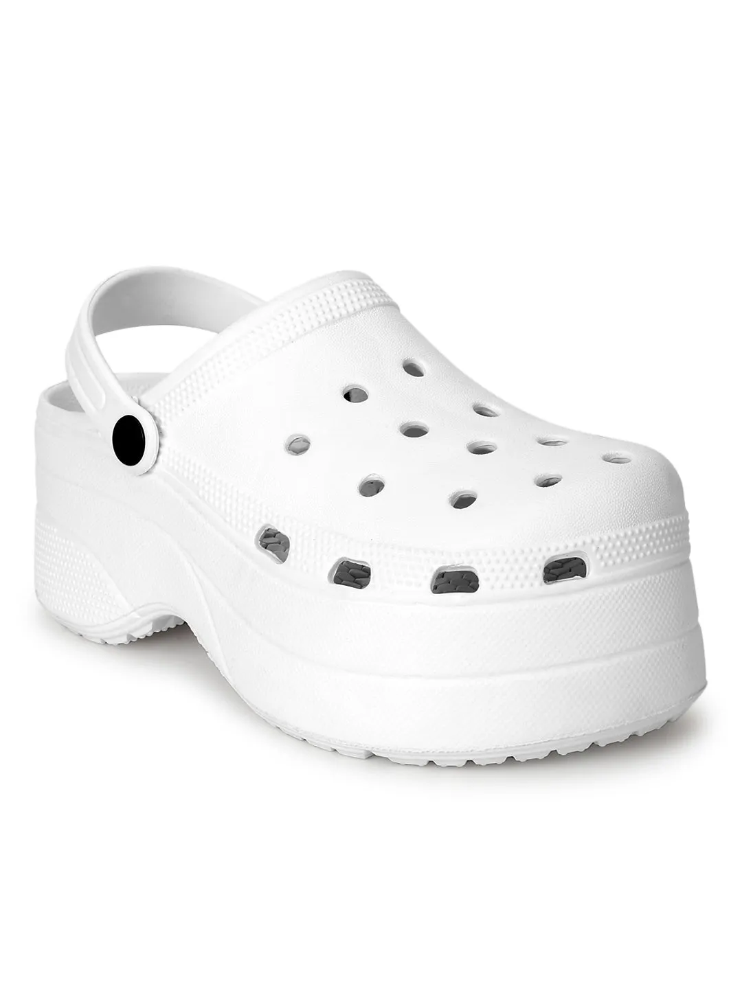 Weiße PU Slip-On Croc Flats (TC-RS3581-WHT)