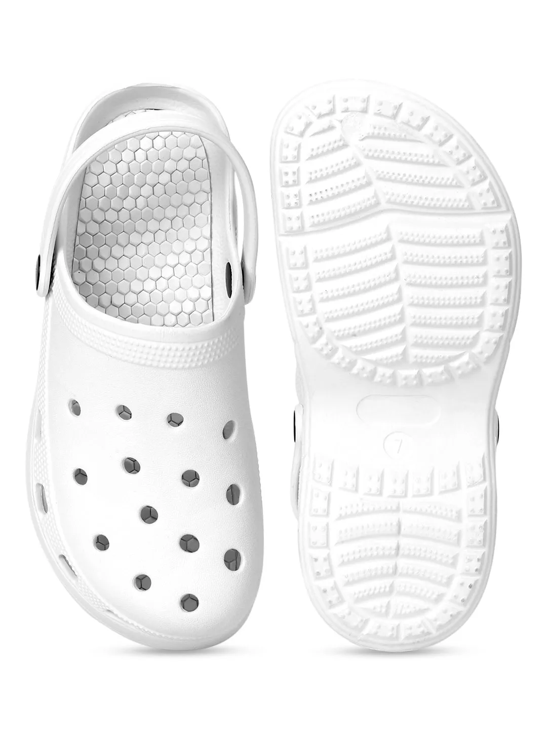 Weiße PU Slip-On Croc Flats (TC-RS3581-WHT)