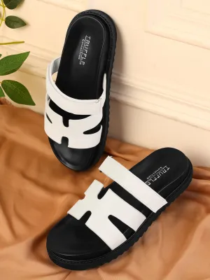 Weiße PU-Schlupfschuhe (TC-OS-0301-WHT)