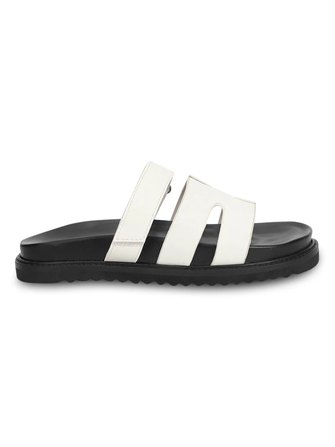 Weiße PU-Schlupfschuhe (TC-OS-0301-WHT)