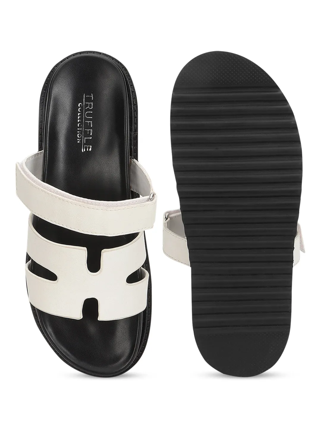 Weiße PU-Schlupfschuhe (TC-OS-0301-WHT)