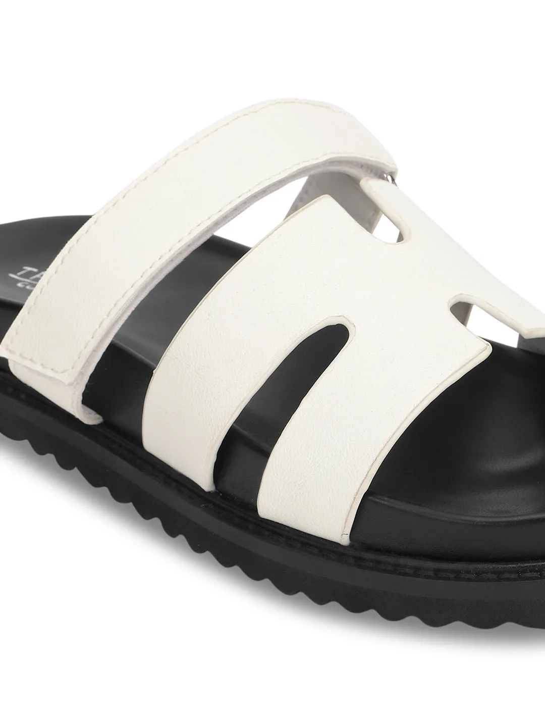 Weiße PU-Schlupfschuhe (TC-OS-0301-WHT)
