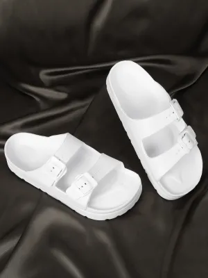 Weiße PU-Slip-On Flats (TC-ROME1-WHT)