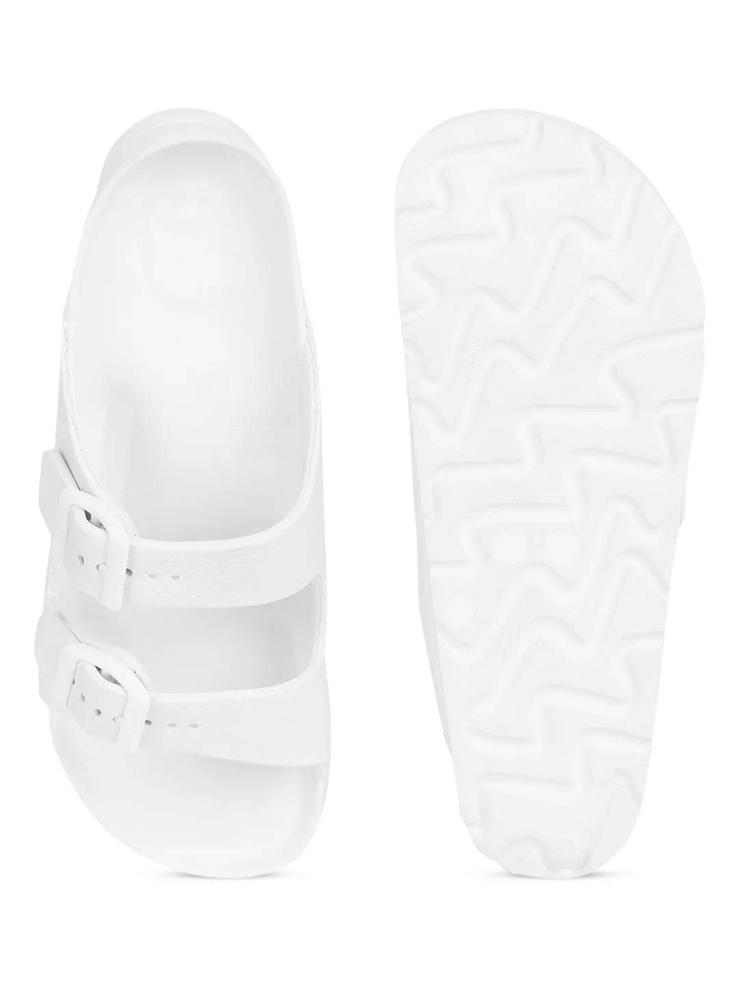 Weiße PU-Slip-On Flats (TC-ROME1-WHT)