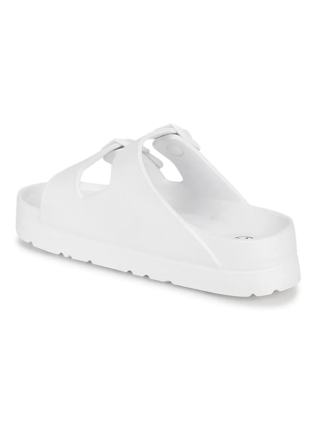 Weiße PU-Slip-On Flats (TC-ROME1-WHT)