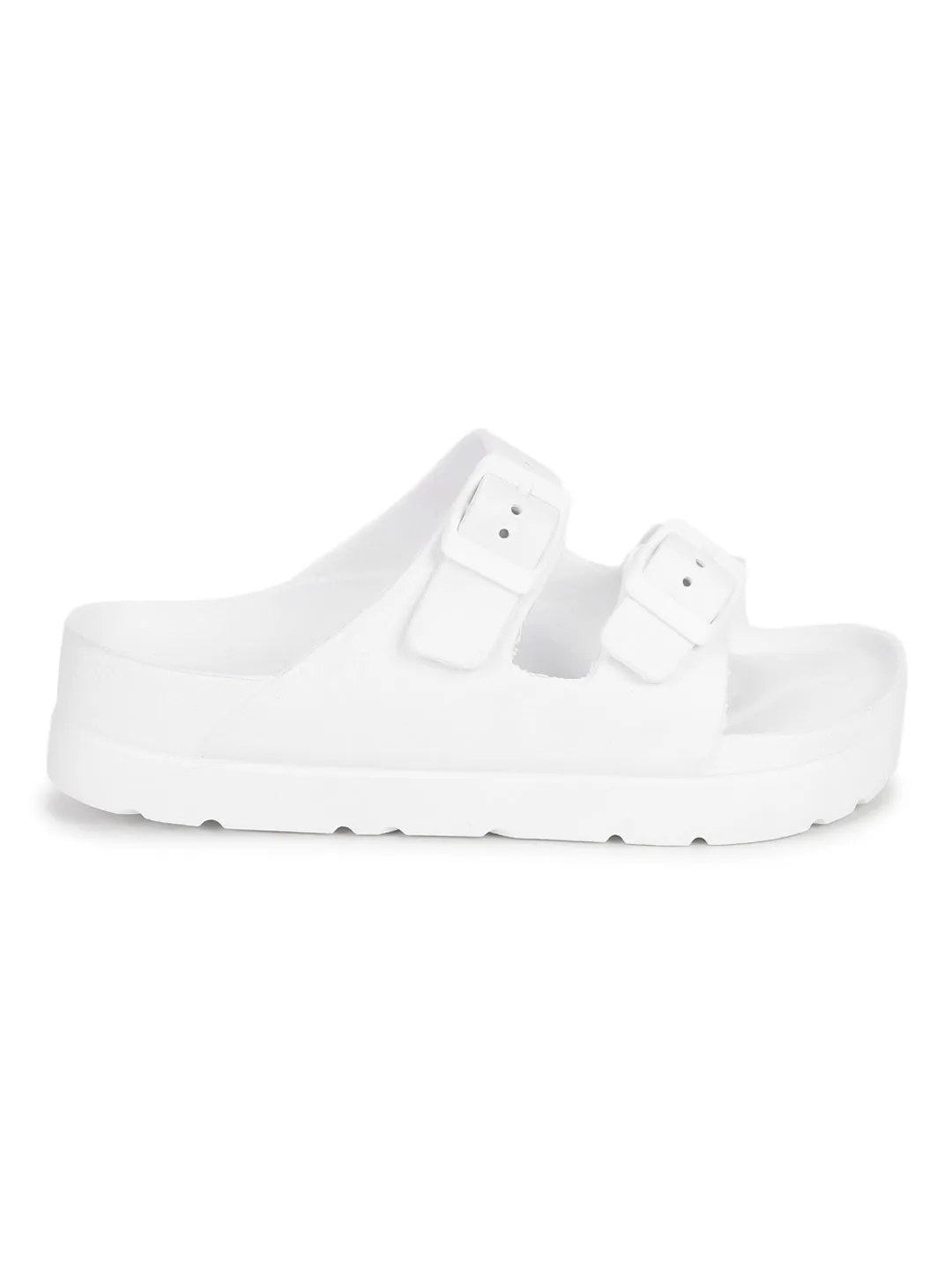 Weiße PU-Slip-On Flats (TC-ROME1-WHT)