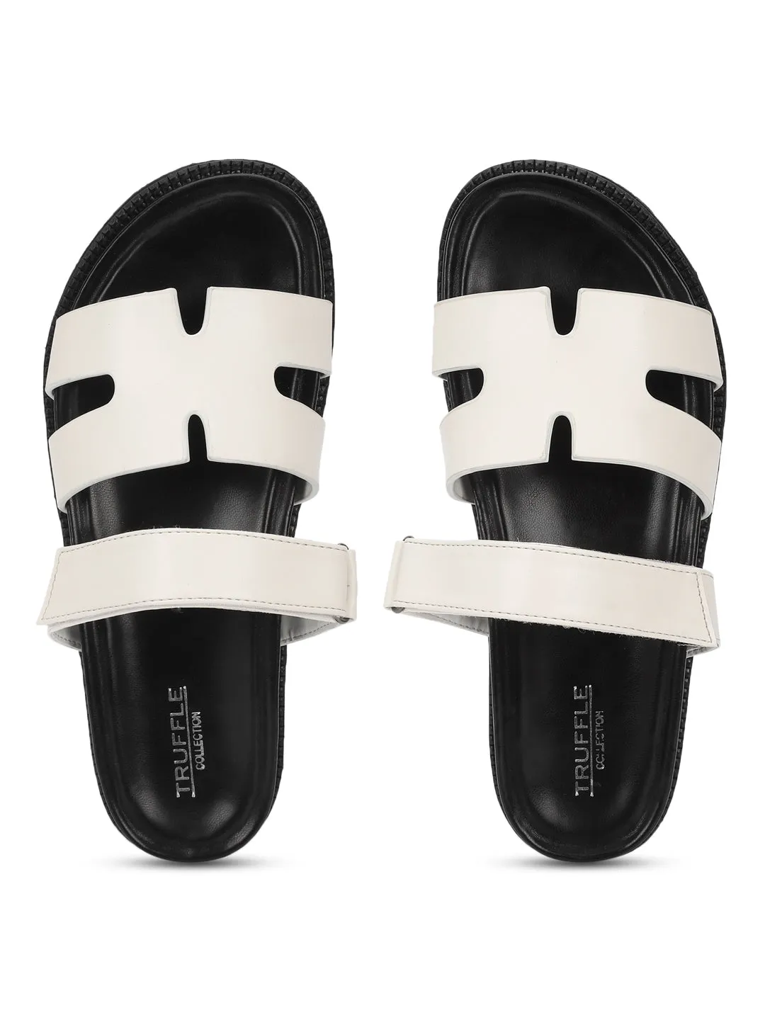 Weiße PU Schlupf-Slipper (TC-ST12ORRY-WHT)