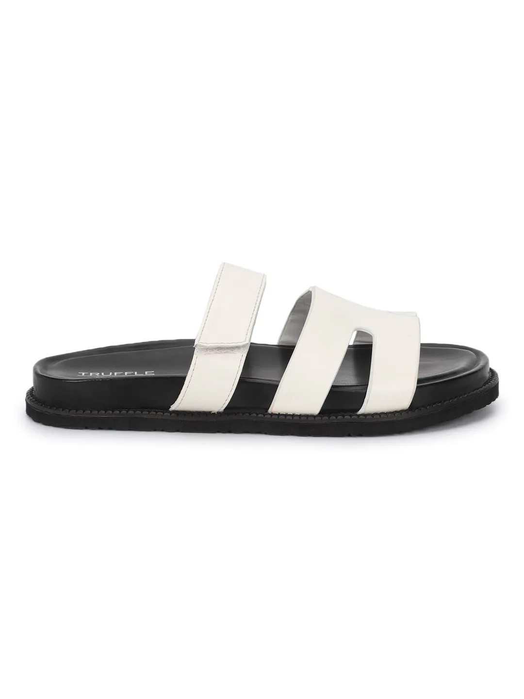 Weiße PU Schlupf-Slipper (TC-ST12ORRY-WHT)