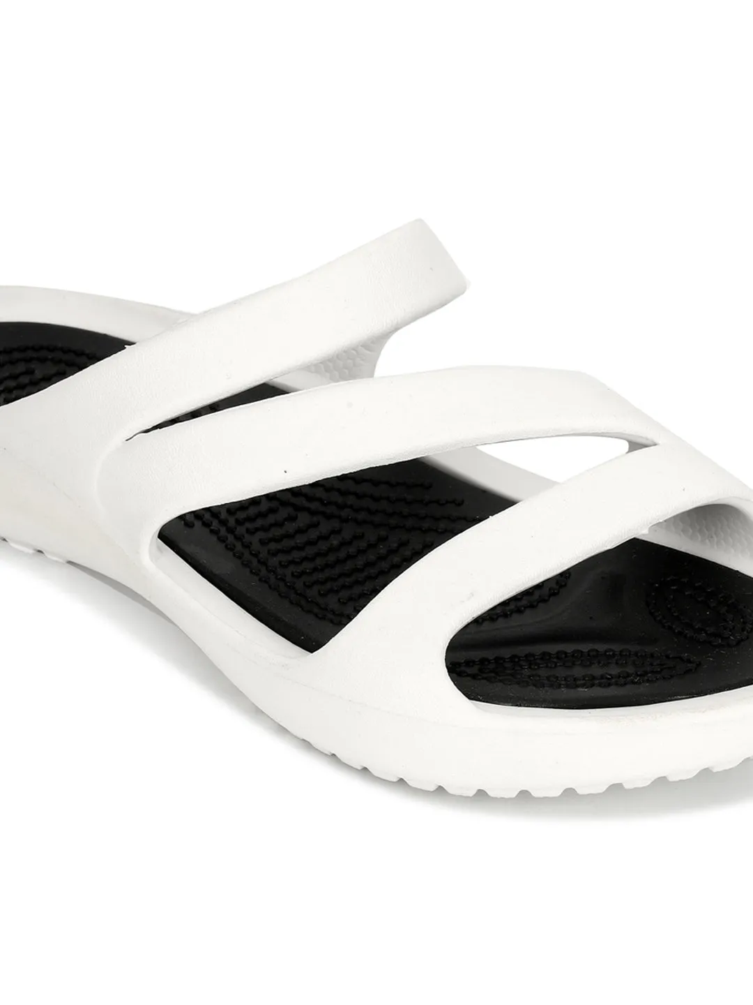 Weiße stilvolle Slip-On Flats für Damen (TC-LFLAT1-WHT)