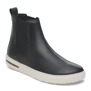 Damen Chelsea-Stiefel aus gebogenem Leder in Schwarz